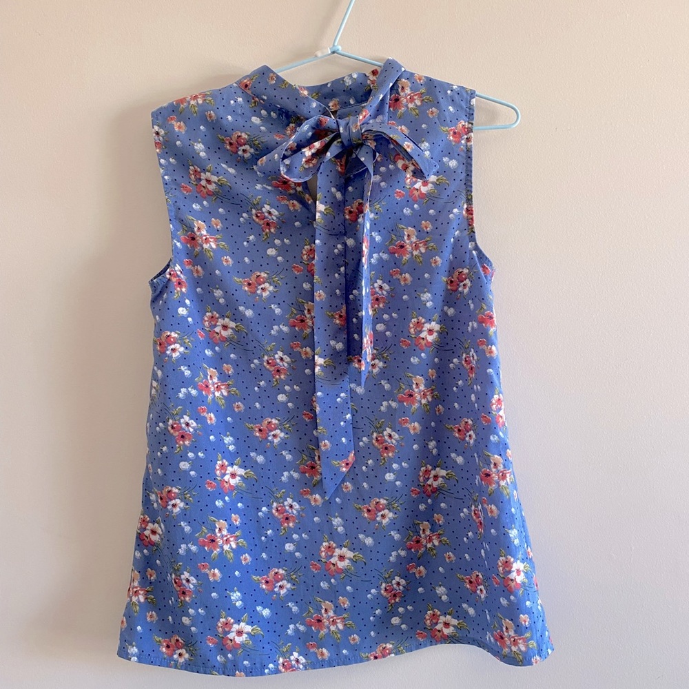 Portmans high neck tie up top - Picture 4 of 4